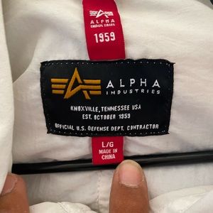 A long alpha industries jacket